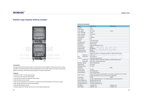 59-60 Stacked Large Capacity Shaking Incubator  BJPX-SDL10 BJPX-SDL20