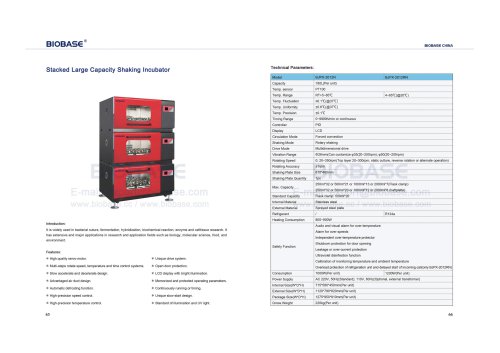 65-66 Stacked Large Capacity Shaking Incubator