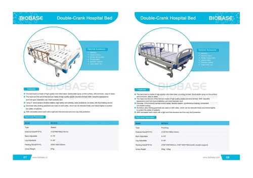 7-8 Double-Crank Hospital Bed MF202S&MF203S