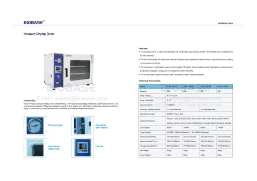 70 Vacuum Drying Oven BJPX-ZK25A BJPX-ZK50A