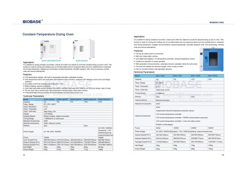 73-74 Constant Temperature Drying Oven BJPX-HDO Series