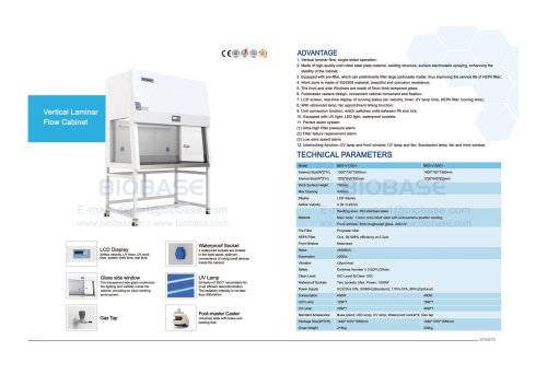 74-75 Vertical Laminar Flow Cabinet BBS－V1300－1 BBS－V1800－1