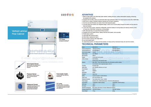 78-79 Vertical Laminar  Flow Cabinet BBS－DDC-S BBS-SDC-S