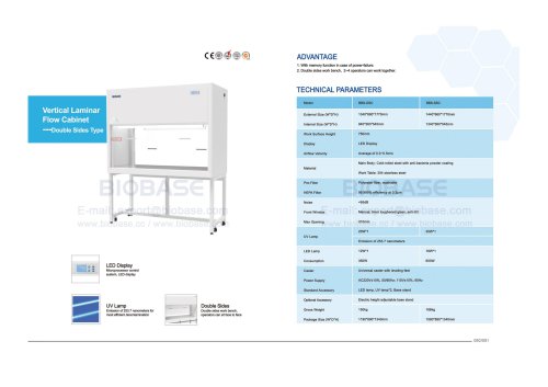 80-81 Vertical Laminar Flow Cabinet--BBS-DSC