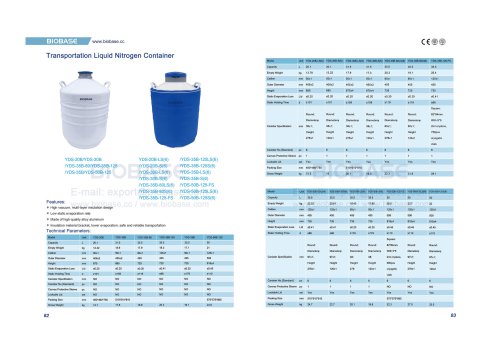 82-83 Transportation Liquid Nitrogen Container YDS－20B/YDS－30B