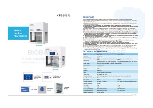 84-85 Vertical Laminar Flow Cabinet BKCB-V500 BKCB-V600
