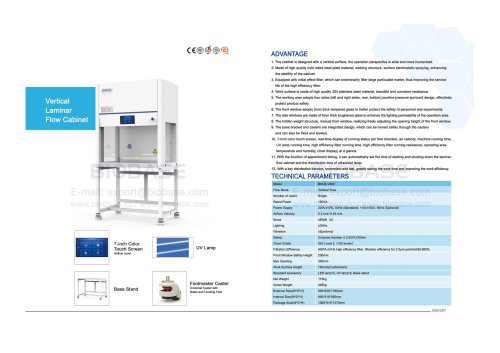 86-87 Vertical Laminar Flow Cabinet BKCB-V900