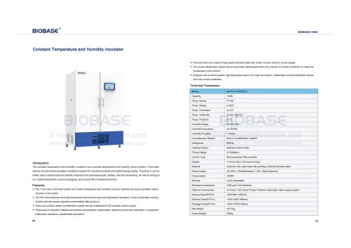 9-10 Constant Temperature and Humidity Incubator BJPX-HT1000(PC)