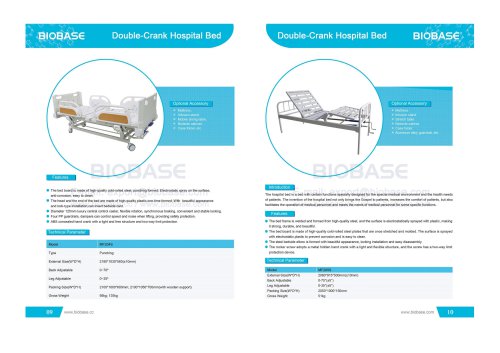 9-10 Double-Crank Hospital Bed MF204S&MF205S