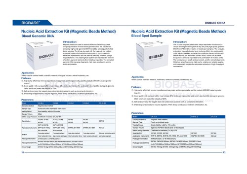 91-92 Nucleic Acid Extraction Kit （Magnetic Beads Method）Blood Genomic DNA & Blood Spot Sample