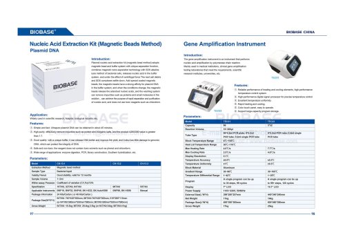 97-98 Nucleic Acid Extraction Kit （Magnetic Beads Method）Plasmid DNA & Gene Amplification Instrument