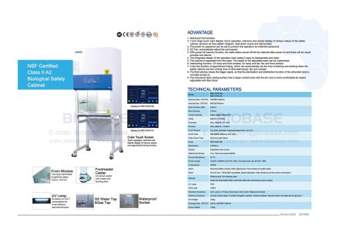 NSF Certified Class II A2 Biological Safety Cabinet