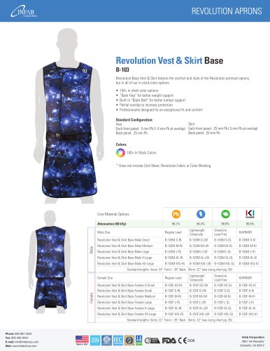 Revolution Vest & Skirt Base Datasheet