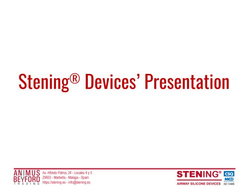 Stening® Devices’ Presentation