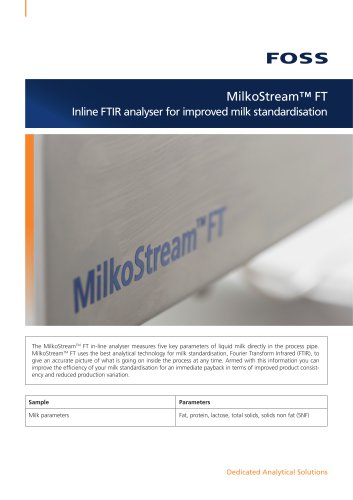 MilkoStream™ FT brochure