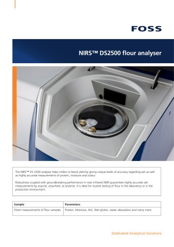 NIRS™ DS2500 Flour Analyser Brochure