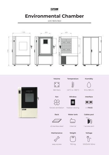 40C180V360 - Environmental Chamber (360L)