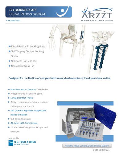 PI LOCKING PLATE DISTAL RADIUS SYSTEM