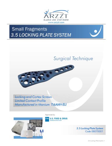 Small Fragments 3.5 LOCKING PLATE SYSTEM