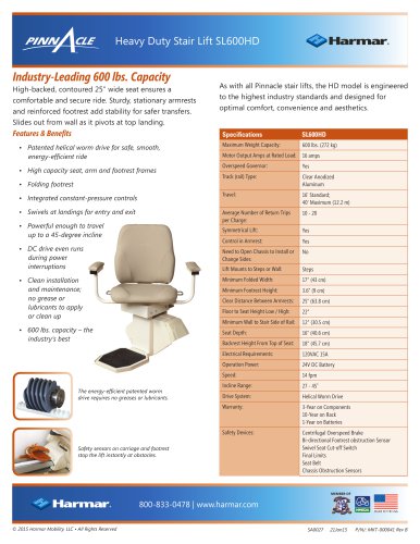 Heavy Duty Stair Lift SL600HD