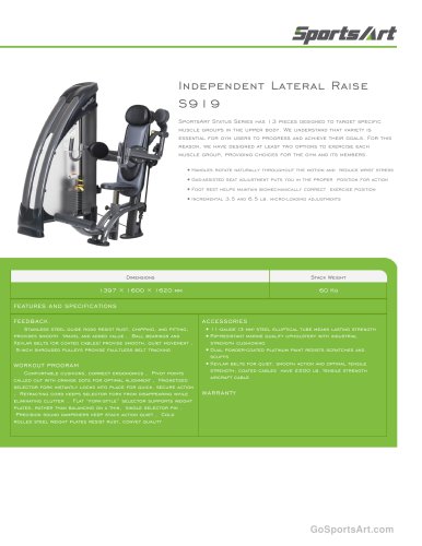 Independent Lateral Raise S919