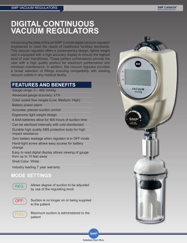 Digital Continuous Vacuum Regulator