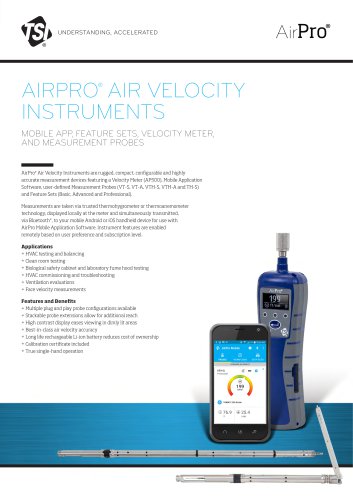 AIRPRO®  AIR VELOCITY INSTRUMENTS