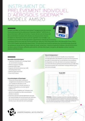 INSTRUMENT DE PRÉLÈVEMENT INDIVIDUEL D´AÉROSOLS SIDEPAK™ MODÈLE AM520