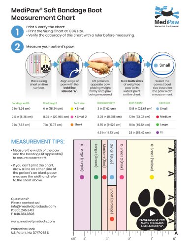 MediPaw Products Measurement Charts 2021