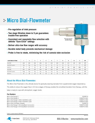 Micro Dial-Flowmeter