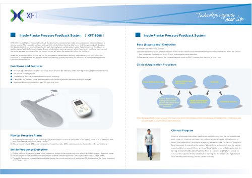 XFT-8006 Insole Plantar Pressure Feedback System