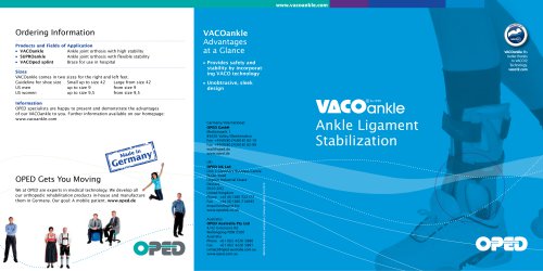 VACOankle Brochure