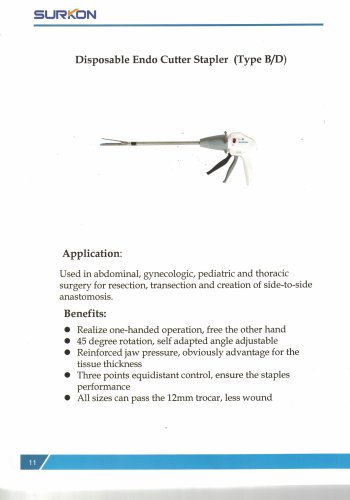 Surkon disposable endo cutter stapler Reload（TypeB/D））