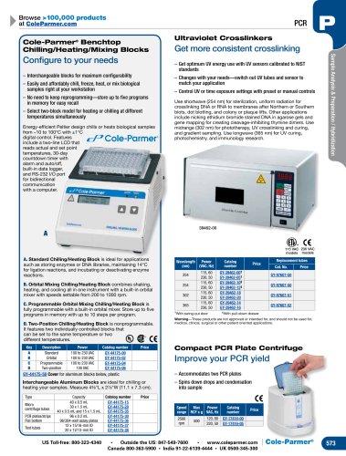 Cole-Parmer® Benchtop  Chilling/Heating/Mixing Blocks