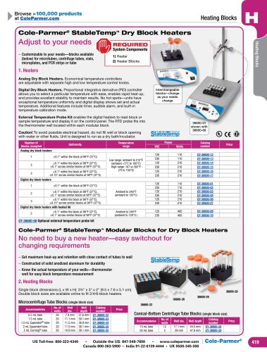 Cole-Parmer® StableTemp™ Dry Block Heaters