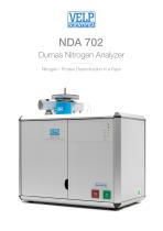 NDA 702 Dumas Nitrogen Analyzer