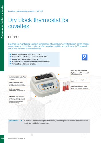 DB-10C Dry block thermostat for cuvettes