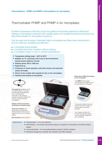 PHMP and PHMP-4 Thermoshakers For Microplates