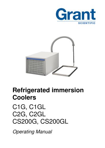 Refrigerated immersion Coolers