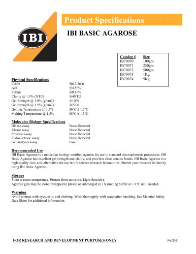 IBI BASIC AGAROSE