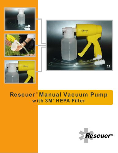 Rescuer" Manual Vacuum Pump with 3M HEPA Filter